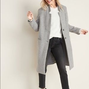 Long wool-blend coatigan for women.